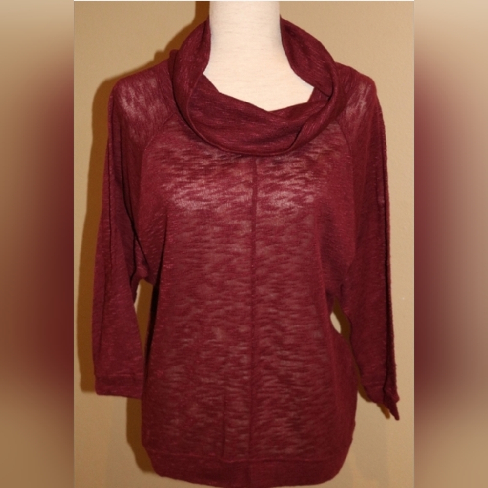 Old Navy Maroon Cowl neck sweater/blouse small